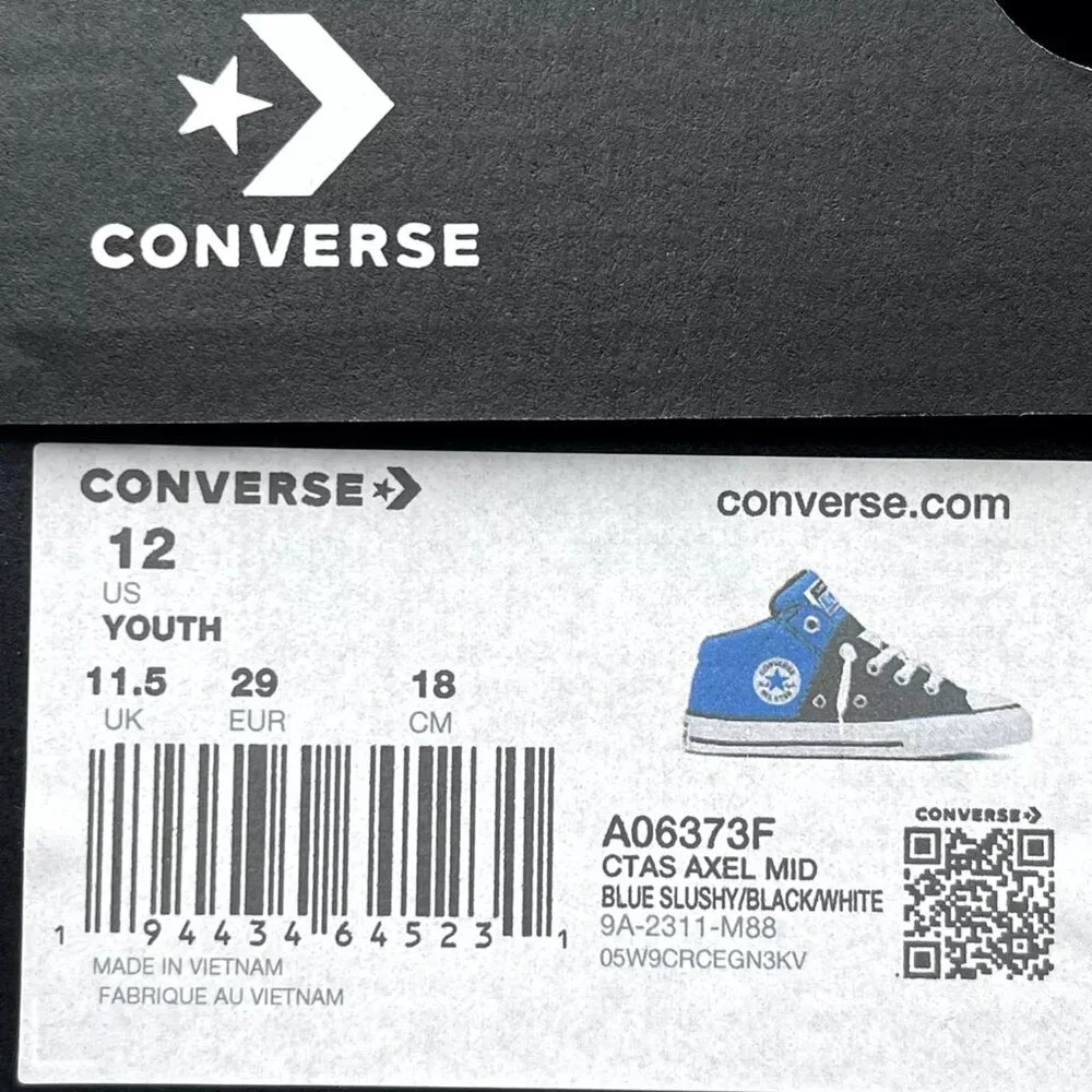 Converse Chuck Taylor All Star Little Boy's Slip on Shoes Sz 12 Royal Blue/Black
